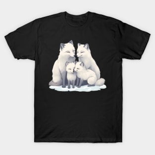 Fox Mum Dad & Cubs T-Shirt